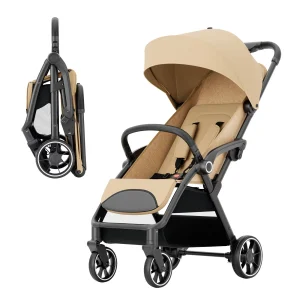 All-in-One Luxury Baby Stroller – Foldable, Portable, 360° Swivel Seat for Newborns & Toddlers